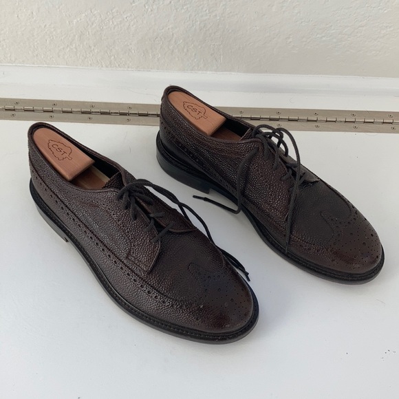 Suit Supply Shoes Brown Leather Brogue Shoes Made In